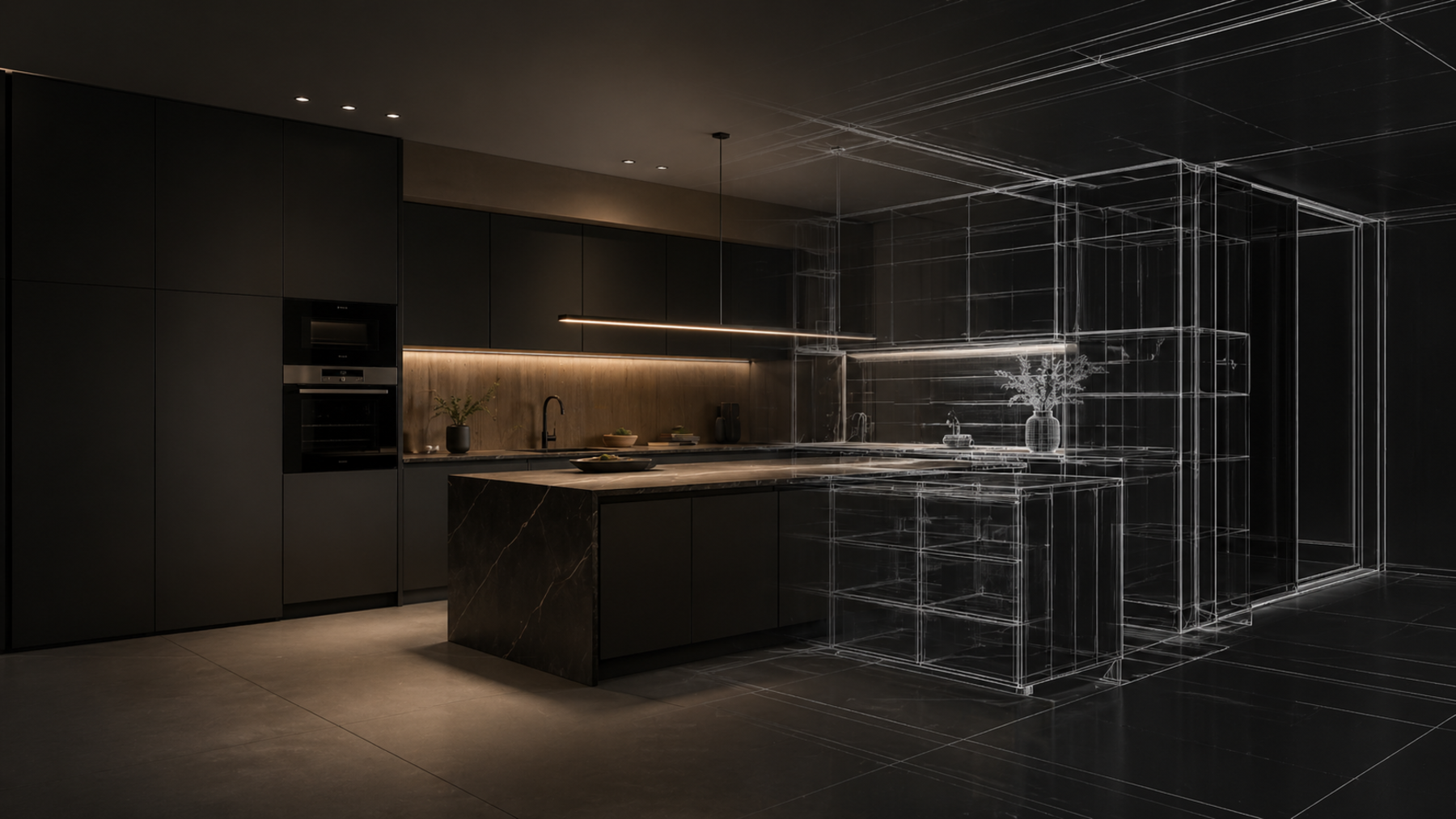 3D визуализация кухни